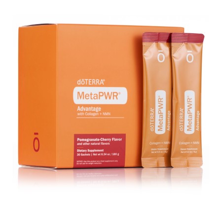 doTERRA MetaPWR Advantage (вишнево-гранатовый) с коллагеном + NMN, 30 саше