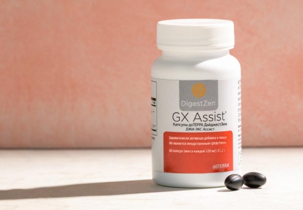 doTERRA ДЖИ-ЭКС Ассист, GX Assist, Очищающая смесь для ЖКТ, 60 капсул