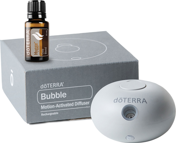 Набор doTERRA портативный диффузор Bubble с датчиком движения и смесь Hygge, 15 мл